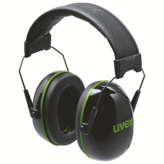 Kapselgehörschutz uvex K10 2630010 schwarz, grün SNR 30 dB Größe L, M, S
